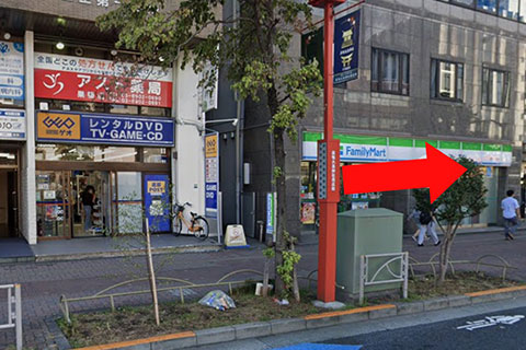 千石駅からの道案内